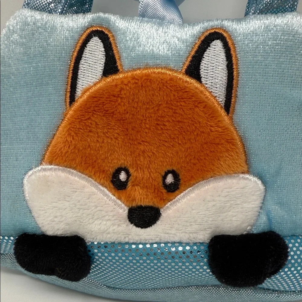 Aurora Fancy Pals Peek-a-Boo Blue Fox Carrier Kids Handbag 8”